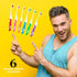 Lingito Travel Folding Toothbrush, Camping Toothbrush Bulk, Medium Bristle (6 Pack, Medium-Multicolor)