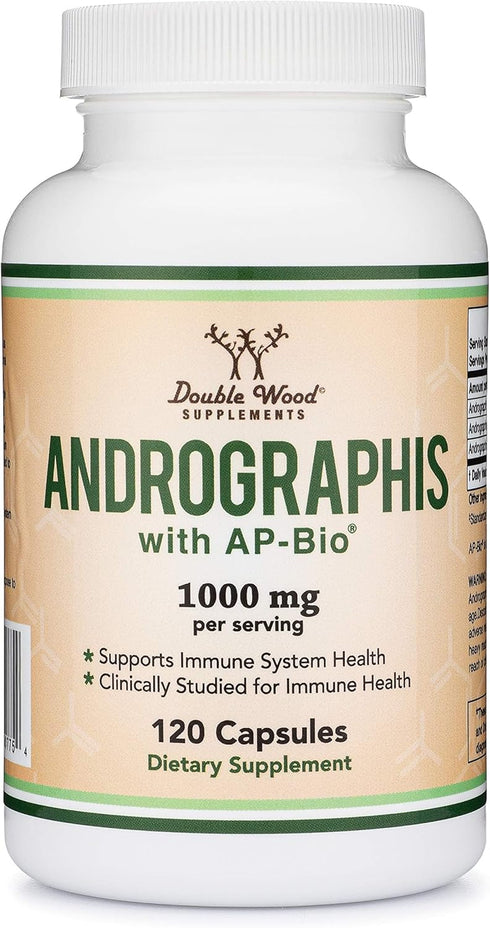 Andrographis Capsules Max Andrographides - 1,000mg Serving Size (120 Capsules) with AP-Bio for Immune System Health