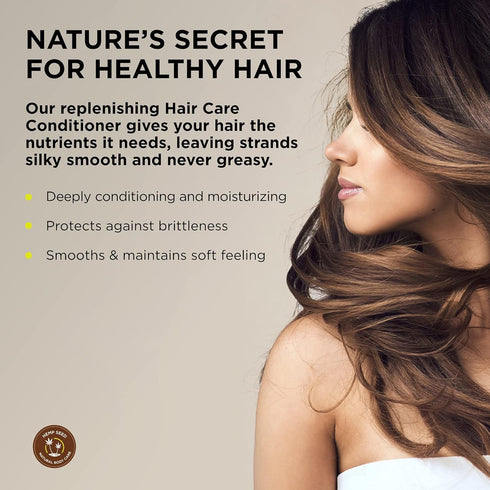 Hemp Seed Hair Care Conditioner, Naked in the Woods - 8 oz - Keeps Hair Feeling Soft & Smooth - With Hemp Seed Oil, Coconut Oil & Vitamin E - Vegan, Cruelty Free