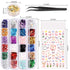 Teenitor Nail Art Decoration - 12 Sheets Nail Art Stickers, Butterfly Nail Foil Stickers, and Rhinestones