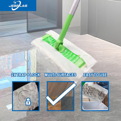 JEBBLAS Pet Dry Sweeping Cloth Refills - Heavy Duty Mop Pads for Swiffer Standard Sweeper, Pack of 60