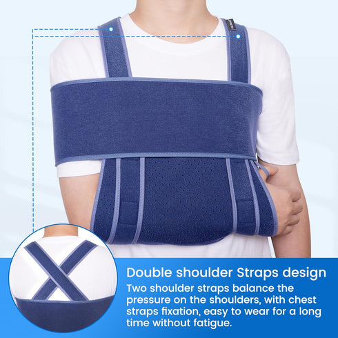 Immobilizer 31.5-39.5) Velpeau Arm Sling for Sleep, Shoulder for Women & Men - Very Soft Sling for Rotator Cuff Tear