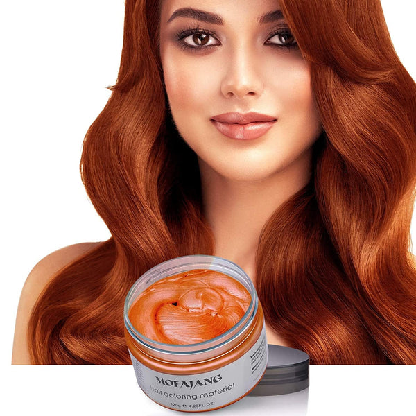 Temporary Hair Color Wax Orange 4.23 oz - Instant Hairstyle Cream Pomades for Party Cosplay, Easy Cleaning