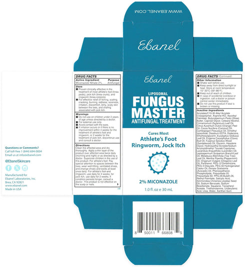 Ebanel Athlete's Foot Fungus Treatment Extra Strength, Antifungal Cream with Miconazole and Tea Tree Oil