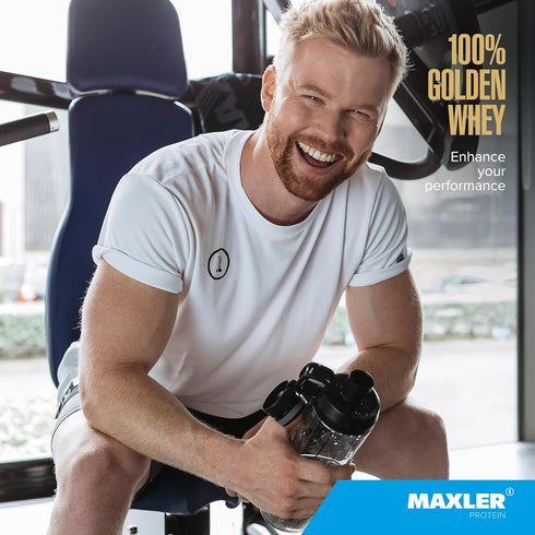 Maxler 100% Golden Whey Protein, 24g Premium Powder per Serving, Fast-Absorbing, Salted Caramel, 2 lbs