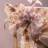 Ribbli Rose Pink Crinkled Wired Ribbon 2.5 Inch with Metallic Dusty Rose for Christmas Tree Topper, Gift Wrapping