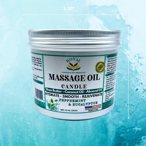 Royal Candles & Spa Products Massage Oil Candle (Peppermint & Eucalyptus)