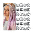 NAISKA 24PCS Black Hair Jewelry for Braids, Crystal Rhinestone Loc Dreadlock Accessories, Non-Piercing Ear Cuffs