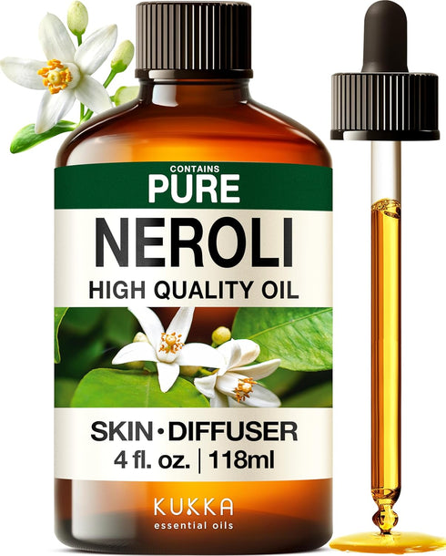 Set Set 2X 4 Oz Spikenard Essential Oil for Diffuse & Neroli Essential Oil for Diffuser - Aromatherapy Grade Essential