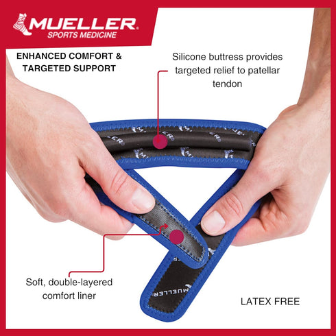 MUELLER Sports Medicine Jumper's Knee Support - Single Strap for Pain Relief in Men and Women
