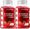 Vitamatic Natural Strawberry Flavor Vitamin B Complex Gummies with Vitamin C & Inositol - 60 Gummies (2 Bottles)