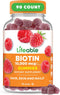 Lifeable Biotin Gummies - 10,000mcg, Great Tasting Hair Skin and Nails Gummies, GMO-Free Vegan Biotin Supplement, 90