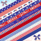 Hying 12 PCS 4th of July Patriotic Ribbons, 3/8" Grosgrain Ribbons Red Blue for Gift Wrapping, Memorial Day Decoration