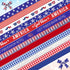 Hying 12 PCS 4th of July Patriotic Ribbons, 3/8" Grosgrain Ribbons Red Blue for Gift Wrapping, Memorial Day Decoration