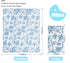 YOCHANDA 100 Pack Blue Floral Guest Hand Towels Disposable for Bathroom, Blue Floral Paper Napkins Decorative Spring