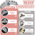 kilofly 3pc Vintage Crystal Hair Claw Clips, Long Thick Hair Metal Clamps