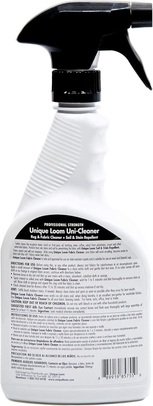 Unique Loom Uni-Cleaner Rug & Fabric Cleaner + Soil & Stain Repellent for Tough Stains and Protect Rugs (22 oz)