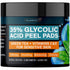 NUVADERMIS 35% Glycolic Acid Exfoliating Facial Peel Pads for Sensitive Skin - 60 Double-Side Pads, Blackheads & Acne