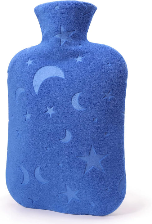 Hot Water Bottle with Soft Cover, 2L Bag for Menstrual Cramps, Pain Relief, Hot and Cold Therapies