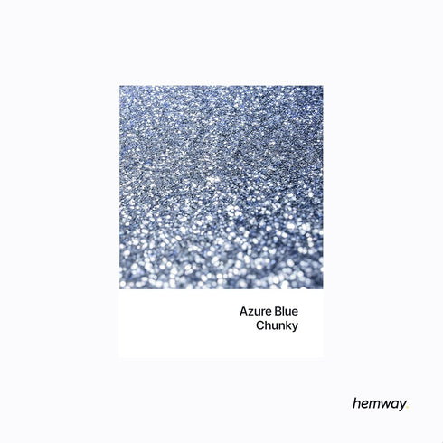 Hemway Premium Ultra Sparkle Glitter, Multi Purpose Metallic Flake for Arts Crafts, Azure Blue, 100g / 3.5oz