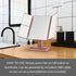 MELANNCO Rose Gold Tri Fold LED Vanity Mirror, 3 Magnifications, Dimmable LED Lights, Touch Control