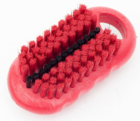 SPARTA Nail Scrub Brush, Heavy-Duty Hand and Fingernail Brush for Gardeners, 5 Inches, Red