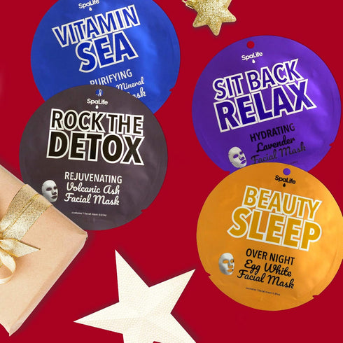 SpaLife Rock the Detox Rejuvenating Volcanic Ash Facial Mask - 10 Count