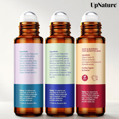 Set (3 Pack) UpNature Self Care Essential Oil Roll On Gifts for Mom, Relief Relaxation Gifts for Women Essential Oils