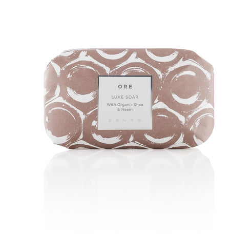 Zents Triple-Milled Luxe Bar Soap (Ore Fragrance), Moisturizing with Organic Shea Butter, 5.7 oz