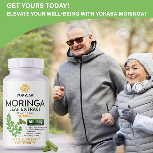 Yokaba (250 5000mg Immune Energy-Packed Moringa Oleifera Capsules) Moringa Capsules, Support, Natural Wellness