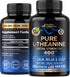 L Theanine 400 mg - Extra Strength Supplement for Stress Relief, Relaxation, Sleep & Calm Support - Made in USA, Plant
