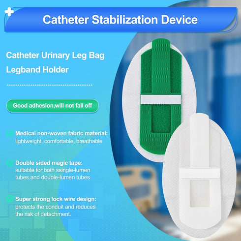 RYentte 25 PCS Catheter Stabilization Device,Self Adhesive Catheter Tube Urinary Leg Bag Holder Sticker, Catheter