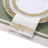 FOCUSLINE 100 Linen Feel Disposable Bathroom Napkins, Soft Absorbent Guest Towels for Parties, Weddings, Gold, 12" x 17"