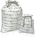 Gather & Knot Drawstring Gift Bags, 20" Large & 12" Small, Premium Canvas Reusable Fabric Wrap for Celebrations