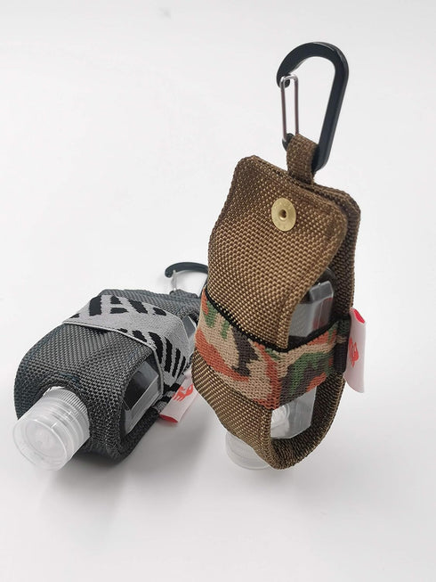 SUCHI Backpack 60ml/ 2 oz (2 Pack) Travel Size Hand Sanitizer Holder,Bottle Case and Carabiner Carrier bag-Portable