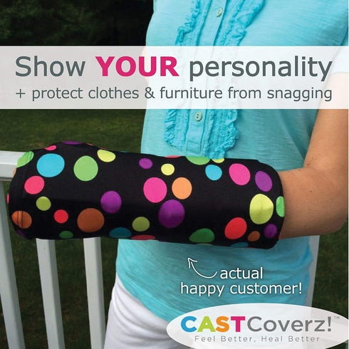 CastCoverz! Designer Arm Cast Cover - USA Stars - Medium Short 11" Length X 9" Circumference, Washable