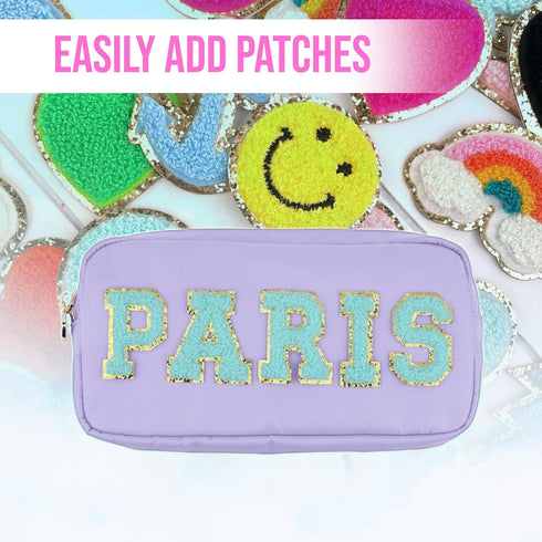 Small Makeup Bag for Purse, Mini Pouch Travel Makeup Bag Zipper Pouches Organizer for Women and Girls (Purple)