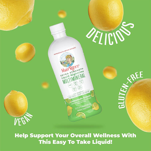 Extra Strength Nighttime Liquid Multimineral Sleep Supplement, Sugar Free, Calm Magnesium Citrate Sleep, NO Melatonin,