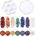 CrystalTears 7 Chakra Crystal Stones Natural Reiki Healing Crystals with Engraved Chakra Symbol