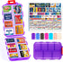 PILABEL Travel Pill Organizer with Bulk Stickers & Labels - Small & Portable