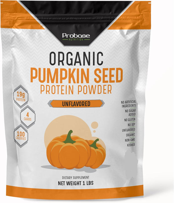 Organic Pumpkin Seed Protein Powder, 1 lb, Plant Based, Vegan, Unflavored, Gluten and Soy Free, Paleo, Keto