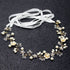 Wedding Hair Accessories for Kids, Gold Flower Girl Headband with White Flower and Pearl for Bridal Hair