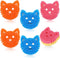 6 Pcs Cat Dual Sided Scrub Sponge Cleaning Sponges, Cute Temperature Sensitive Dish Sponges