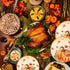 YLOIJO 7'' Set 24 Thanksgiving Maple Leaves Pumpkin Paper Plates for Fall, Disposable Dinnerware Autumn Harvest Happy