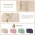 MAGEFY 2 Pcs Corduroy Makeup Bag, Small Travel Pouch with Slip-in Pockets for Women (Beige)