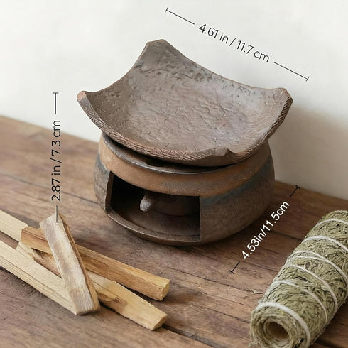 RIJATRAGAR Set Aromatherapy Ceramic Burner with Tealight Holder