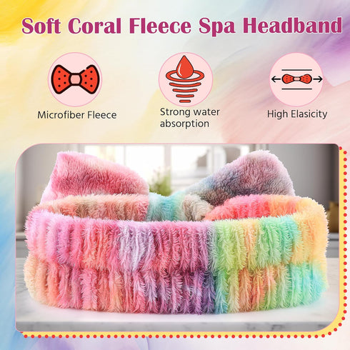 WSYUB Makeup Headband, Spa Headband for Washing Face, Bow Headbands for Girls, Stuffers for Teens Women Gifts