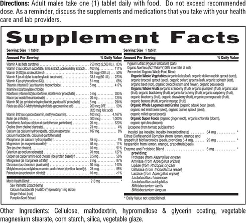 Country Life Core Daily-1 for Men, Multivitamin with Probiotics, 60 Tablets