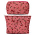 2 Pieces Red Rose Makeup Bag, Large Capacity Canvas Travel Toiletry Bag Organizer for Women