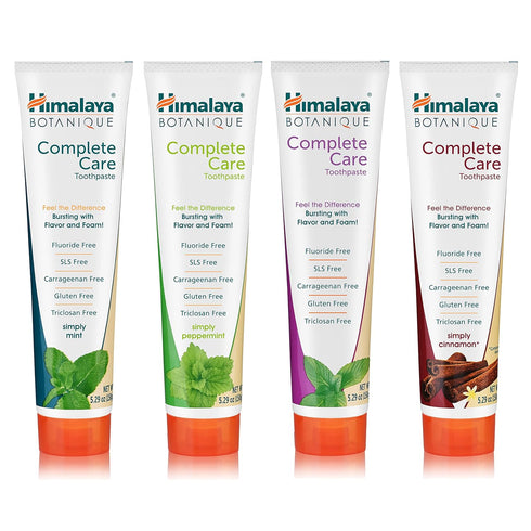 Pack, 5.29 Oz, 4 Pack Himalaya Botanique Complete Care Toothpaste, Herbal, Variety Fights Plaque, Freshens Breath